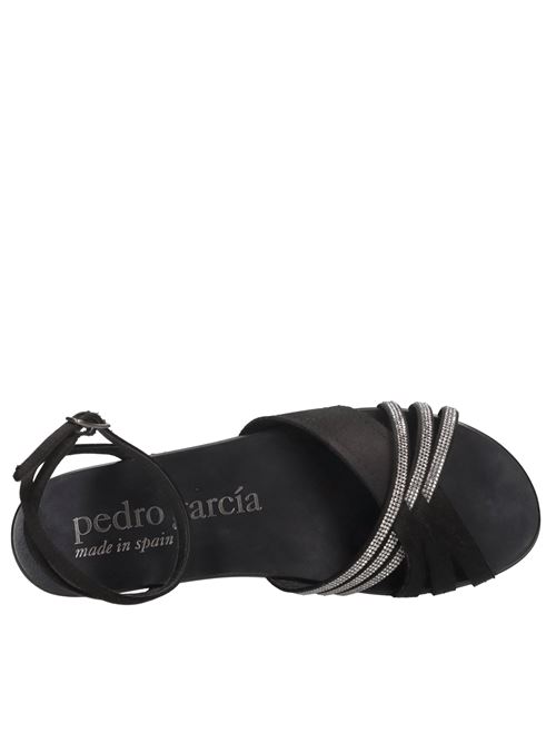 Sandali flat in raso e strass PEDRO GARCIA | PANSY SATINNERO